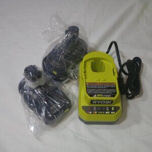 Ryobi ONE+ 18V Battery & Charger Set PCG002 PBP005 PBP002 NWOB